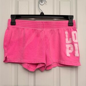 Vintage Victoria’s Secret PINK Hot Pink Shorts LOVE PINK on Side Size S